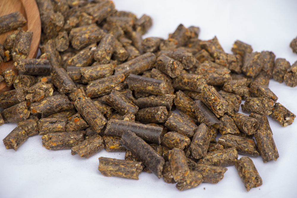 Orange pulp pellets